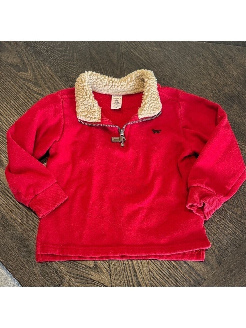 Carter's Red Sherpa Collar Pullover